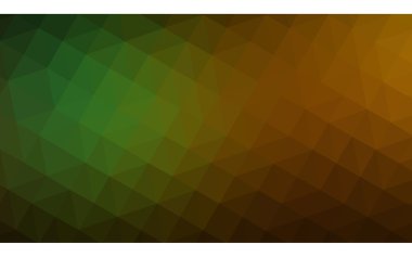 Üçgenler ve degrade origami tarzı oluşur çok renkli koyu yeşil, sarı, turuncu poligonal tasarım illüstrasyon.