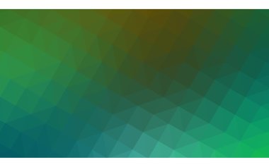 Üçgenler ve degrade origami tarzı oluşur çok renkli koyu yeşil, sarı, turuncu poligonal tasarım illüstrasyon.