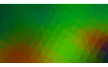 Üçgenler ve degrade origami tarzı oluşur çok renkli koyu yeşil, sarı, turuncu poligonal tasarım illüstrasyon.