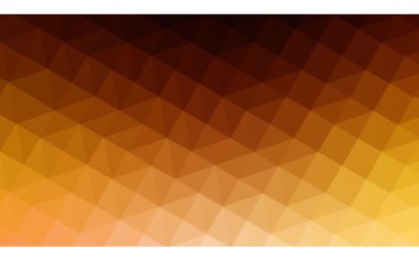 Üçgenler ve degrade origami tarzında oluşan koyu turuncu poligonal tasarım illüstrasyon.