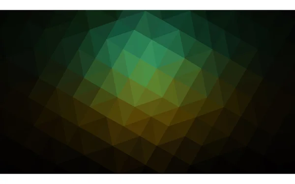 Illustrazione multicolore di disegno poligonale rosso scuro, verde, che consiste di triangoli e gradiente in stile origami . — Vettoriale Stock