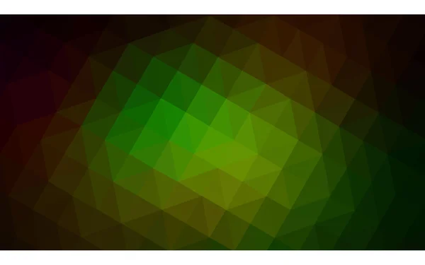 Multicolor dark red, green polygonal design illustration, which consist of triangles and gradient in origami style. — Stock Vector