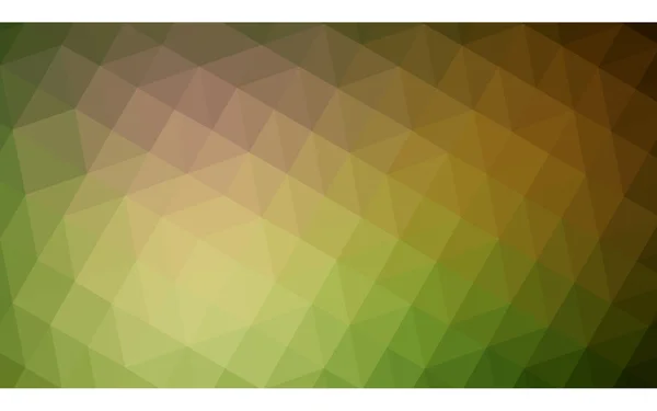 Многоцветные темно-зеленые, желтые, оранжевые многоугольные рисунки, состоящие из треугольников и градиента в стиле оригами . — стоковый вектор