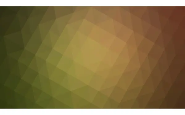 多色暗い緑、黄色、オレンジ色の多角形設計図では、三角形と折り紙スタイルの勾配から成っています。. — ストックベクタ