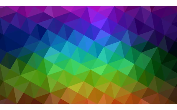 Mehrfarbige, dunkle, polygonale Designillustration, die aus Dreiecken und einem Farbverlauf im Origami-Stil besteht. — Stockvektor