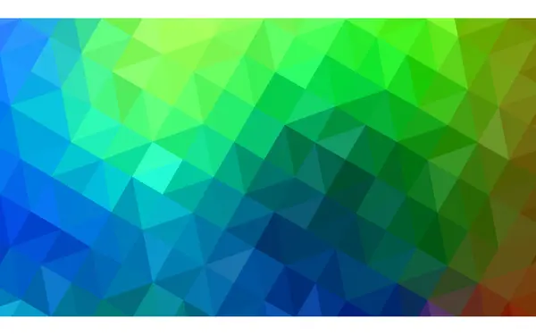 Mehrfarbige, dunkle, polygonale Designillustration, die aus Dreiecken und einem Farbverlauf im Origami-Stil besteht. — Stockvektor