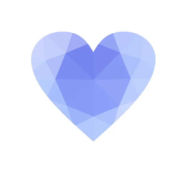 Блакитне серце ізольовано на білому тлі . — стокове фото