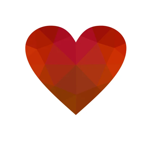 Orange heart isolated on white background. — Stock Photo, Image