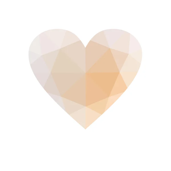 Oranje hart geïsoleerd op witte achtergrond. — Stockfoto