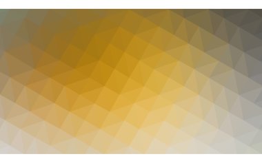 Üçgenler ve degrade origami tarzında oluşan koyu sarı poligonal tasarım illüstrasyon.