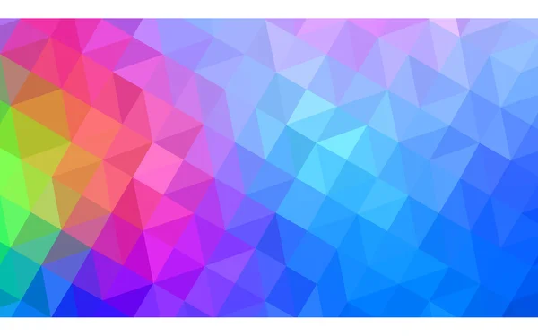 Multicolor blue, red polygonal design illustration, which consist of triangles and gradient in origami style. — Stock Vector