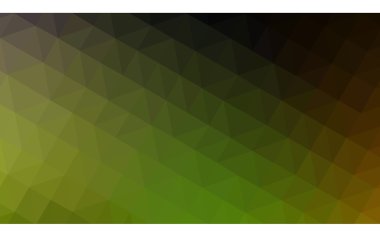 Üçgenler ve degrade origami tarzı oluşur çok renkli koyu yeşil, sarı, turuncu poligonal tasarım illüstrasyon.