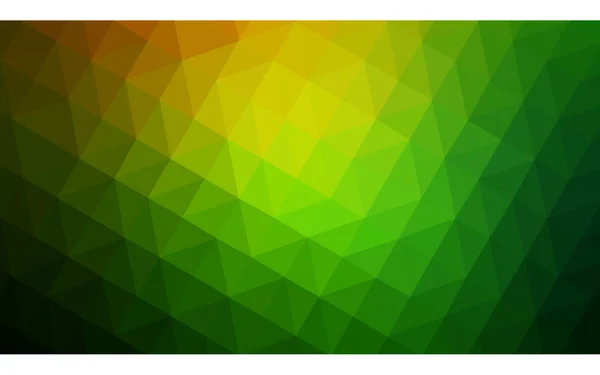 Illustration polygonale multicolore rouge foncé, verte, composée de triangles et de dégradés de style origami . — Image vectorielle