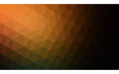 Üçgenler ve degrade origami tarzında oluşan koyu turuncu poligonal tasarım deseni.