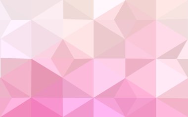 Üçgenler ve degrade origami tarzında oluşan pembe poligonal tasarım deseni.