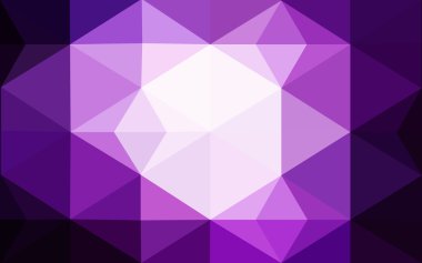 Üçgenler ve degrade origami tarzında oluşan koyu mor kenarlı tasarım deseni.