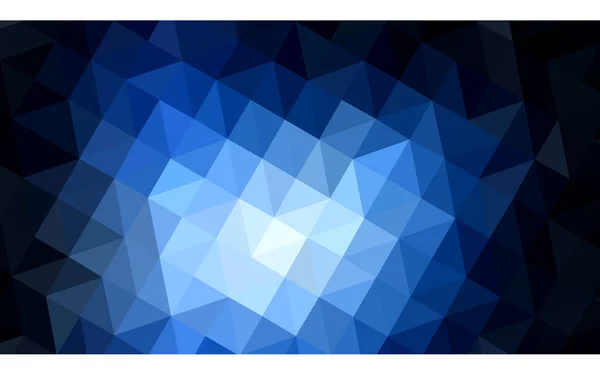 Modèle de conception polygonale bleu foncé, qui se composent de triangles et de dégradé dans le style origami . — Image vectorielle