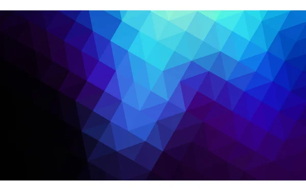 Modello di disegno poligonale blu scuro, che consiste di triangoli e gradiente in stile origami . — Vettoriale Stock