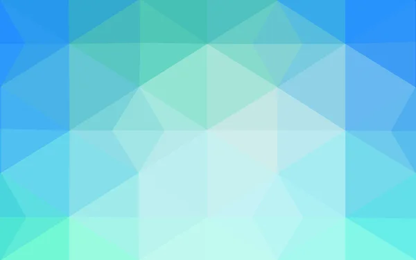 Többszínű, zöld, kék, sokszögű tervezési minta, amely áll a háromszögek és átmenet, origami stílusban. — Stock Vector