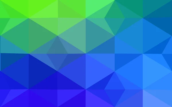 Modèle polygonal vert multicolore, bleu, qui se composent de triangles et de dégradés dans le style origami . — Image vectorielle