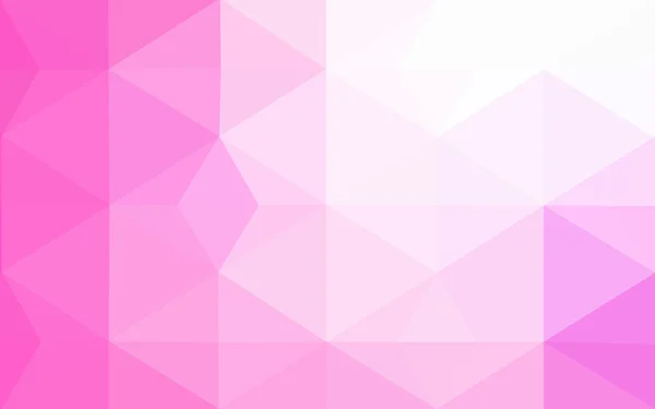 Modello di disegno poligonale rosa, che consiste di triangoli e gradiente in stile origami . — Vettoriale Stock