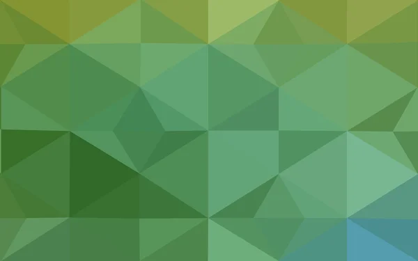 Multicolor green, yellow, orange polygonal design pattern, which consist of triangles and gradient in origami style. — Stock Vector