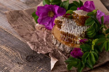 Arı kovanı. Arı ürün. Bal ile Servis Kahvaltı.