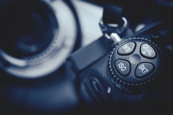 Macro Professional Digital Camera Camera Button Close — Stock Photo, Image