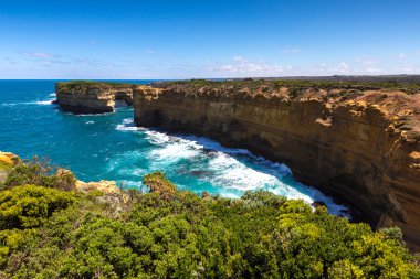 Loch Ard Gorge uyanık Great Ocean Road Avustralya.