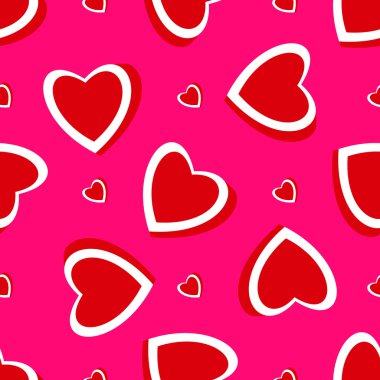 Mutlu Sevgililer günü kalpleri sorunsuz illüstrasyon vektör