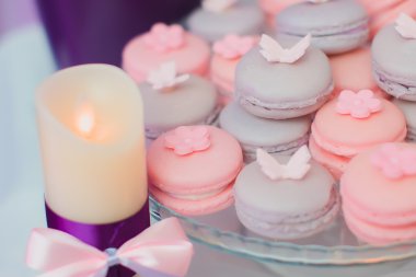 Narin pembe Macaron düğün.