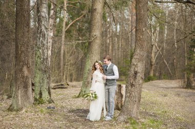 Bahar Düğün bir dekor ile parkta