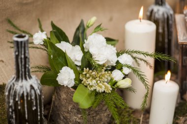 Bahar Düğün bir dekor ile parkta