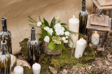 Bahar Düğün bir dekor ile parkta