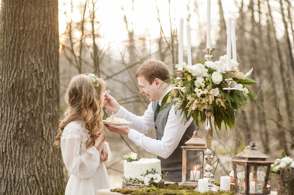 Wedding in the spring in park with a decor — Stock Photo, Image