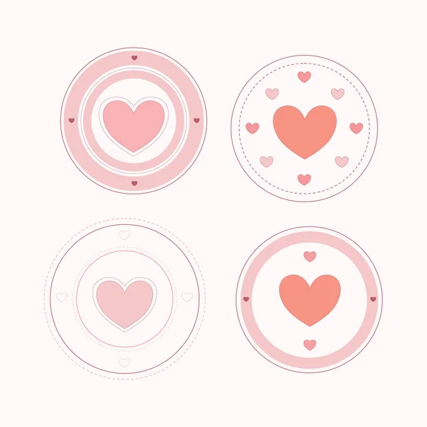 Aşk temalı tasarımlar, davetiyeler, kartlar ve ambalaj dekorasyonu için yumuşak pastel renkte romantik kalp damgaları ve dekoratif mühürler.