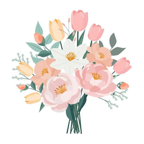 Bahar tasarımları, düğün davetiyeleri, tebrik kartları ve romantik markalar için ideal şakayık ve laleli pastel çiçekleri.