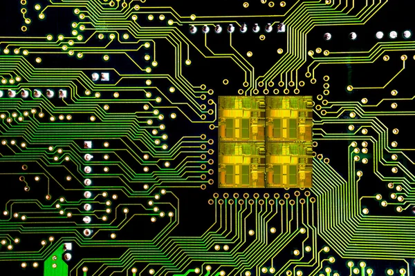 Bir Cpu mikroçip bir düzeni yakın çekim