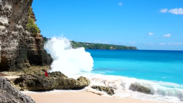 Dreamland beach on Bali. — Stock Video