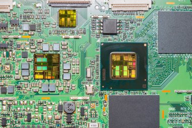 Bir Cpu mikroçip düzeni yakın çekim