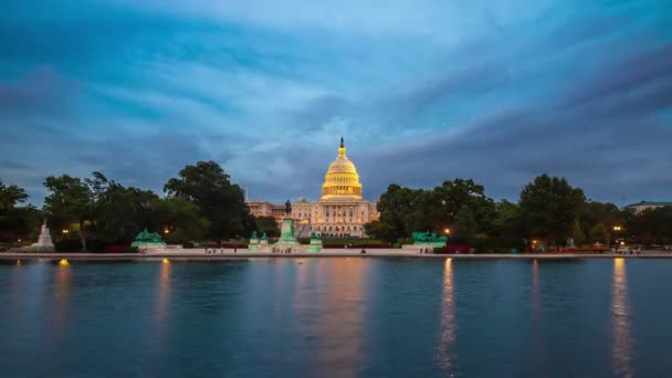 US Capitol Building fireworks, Washington DC. — Stock Video