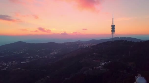 バルセロナエル・カーメル地区の夕日 — ストック動画