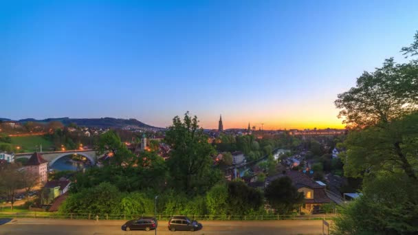 Timelapse de la ciudad de Berna, Suiza. — Vídeo de stock