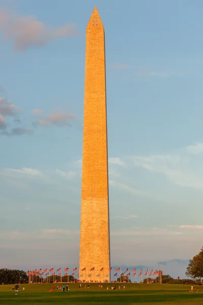 Washington monument vid solnedgången — Stockfoto