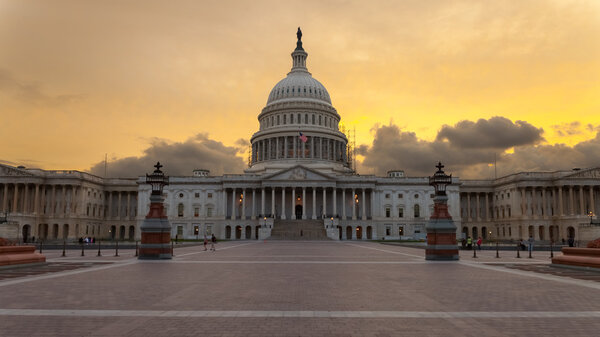 Capitol building Washington DC sunset