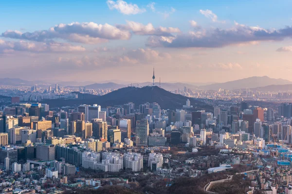 Seul City Skyline, a melhor vista da Coreia do Sul — Fotografia de Stock