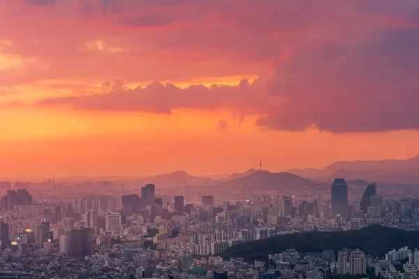 Seúl City Skyline, La mejor vista de Corea del Sur — Foto de Stock