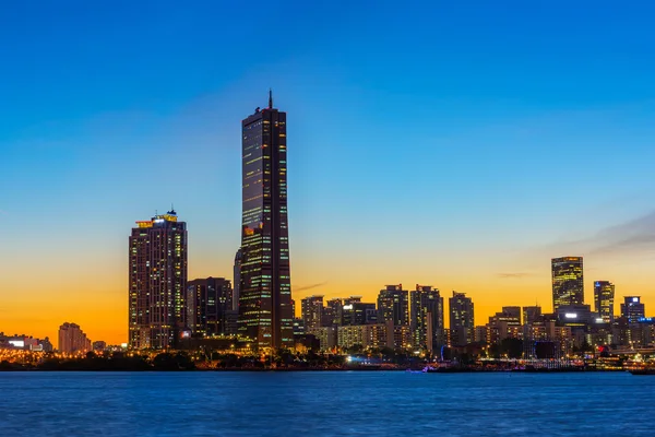 Kore, Seul, gece, Güney Kore şehir manzarası