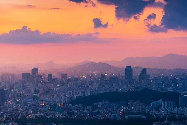 Seoul City Skyline, The best view of South Korea — Stock Photo, Image