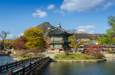 Sonbahar Gyeongbokgung Sarayı Seul, Kore